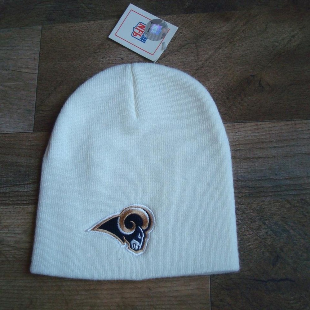 LOS ANGELES RAMS BEANIE‎ KNIT TOBOGGAN VINTAGE 00S Y2K T1